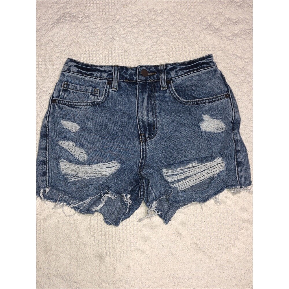 ONeill Blue Jean Distressed Beach Festival Summer Lake Shorts Womens Size 25